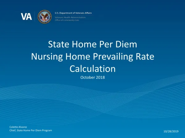 State Home Per Diem Nursing Home Prevailing Rate Calculation