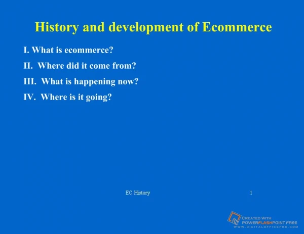 History and development of Ecommerce