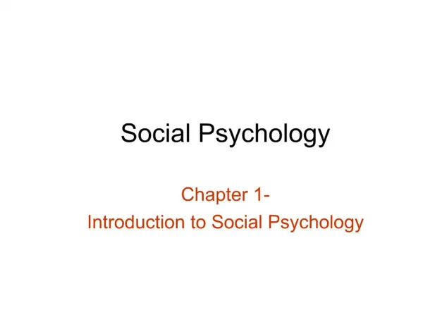 PPT - Social Psychology PowerPoint Presentation, Free Download - ID:5342072