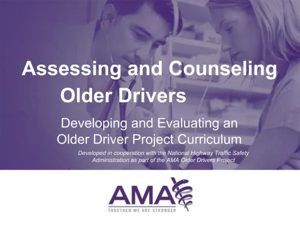 Assessing and Counseling Older Drivers