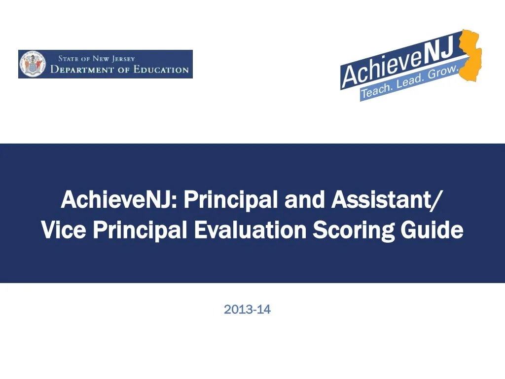 achievenj principal and assistant vice principal evaluation scoring guide