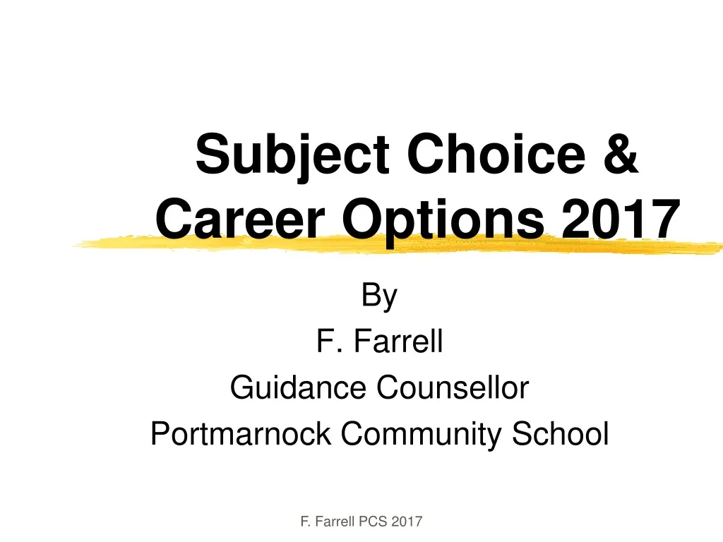 subject choice career options 2017