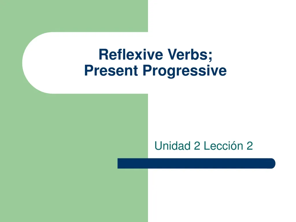 reflexive verbs present progressive
