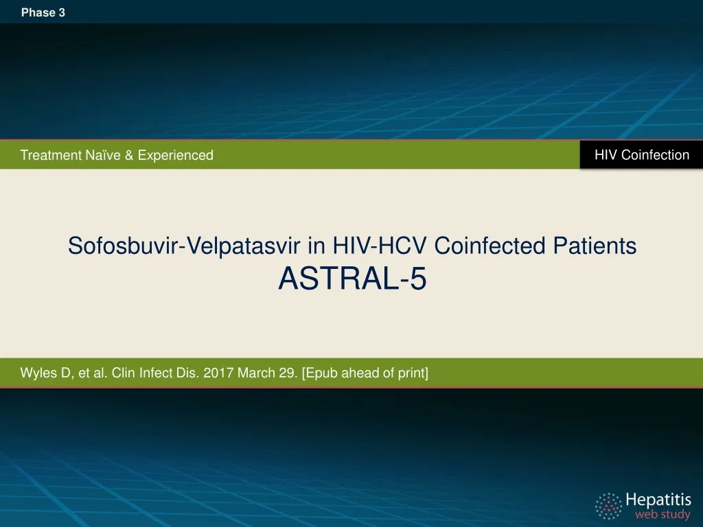 sofosbuvir velpatasvir in hiv hcv coinfected patients astral 5