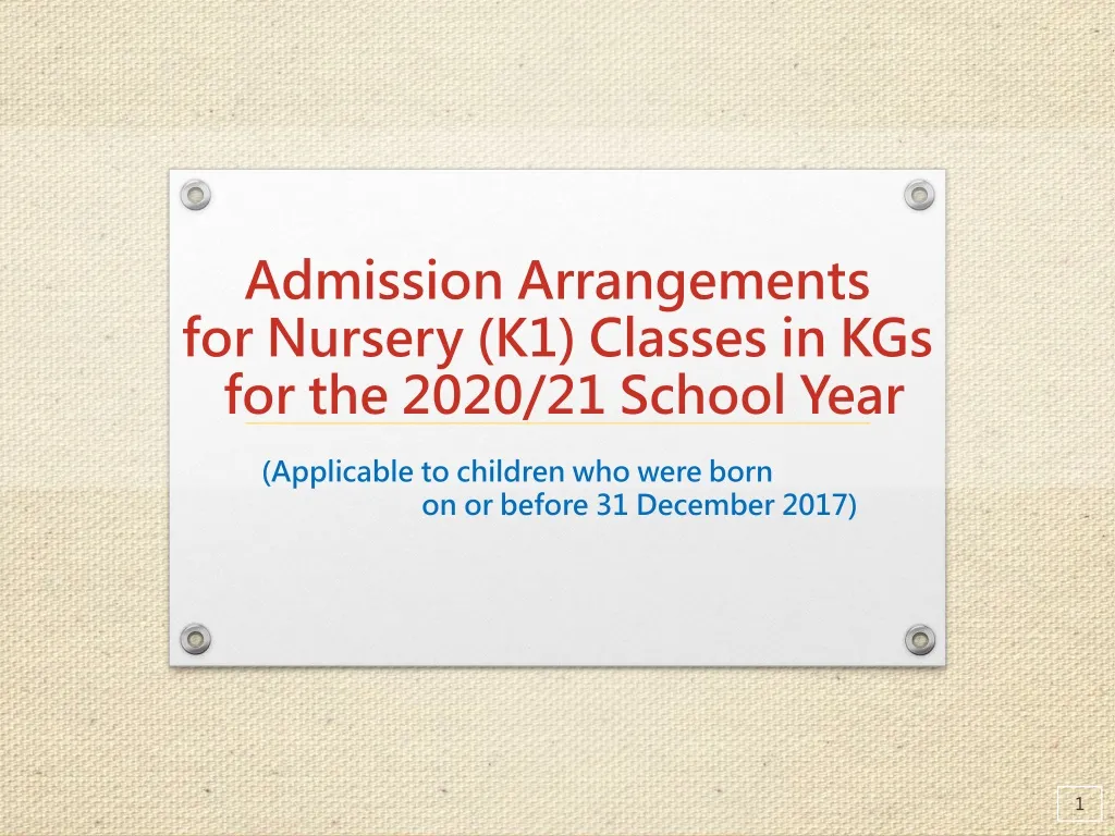 admission arrangements for nursery k1 classes in kgs for the 2020 21 school year