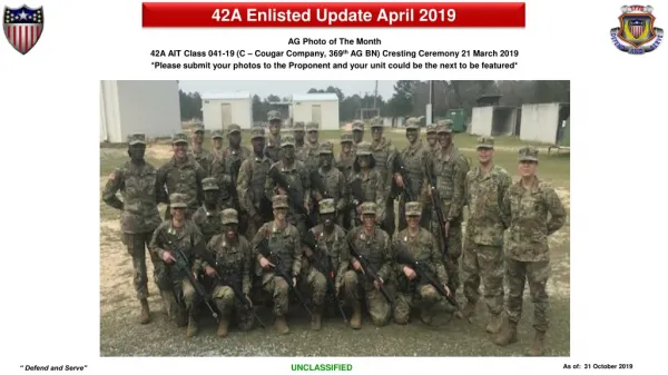 42A Enlisted Update April 2019