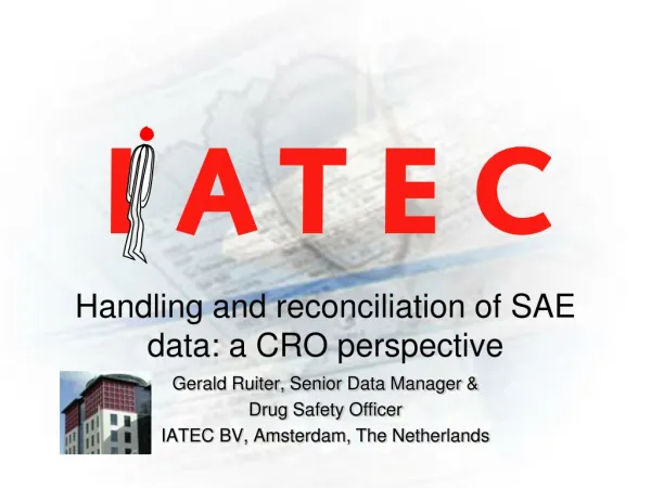 Handling and reconciliation of SAE data: a CRO perspective