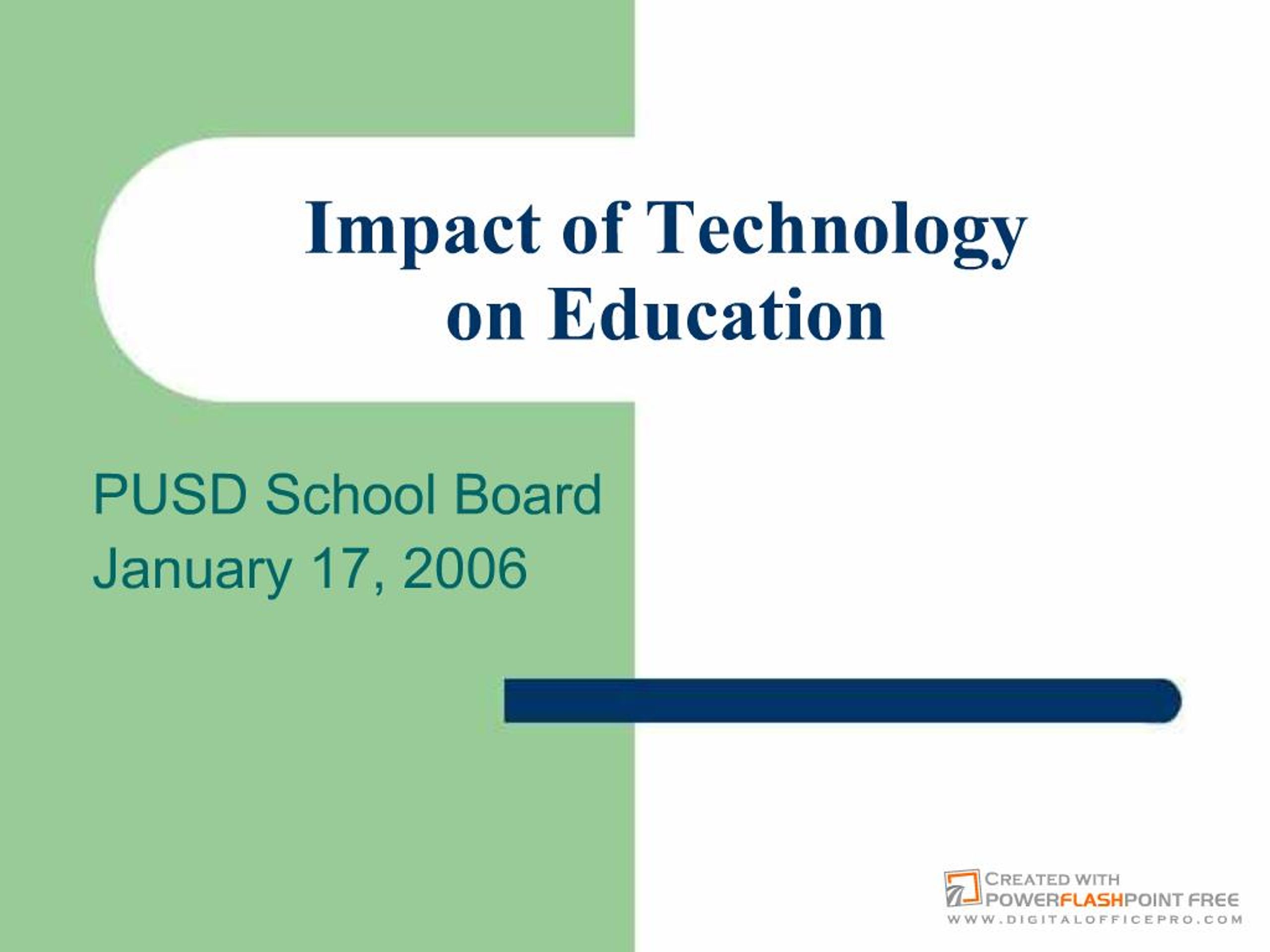 PPT - Impact of Technology on Education PowerPoint Presentation, free ...