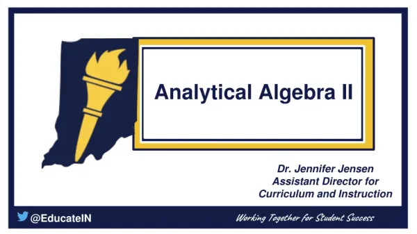 Analytical Algebra II
