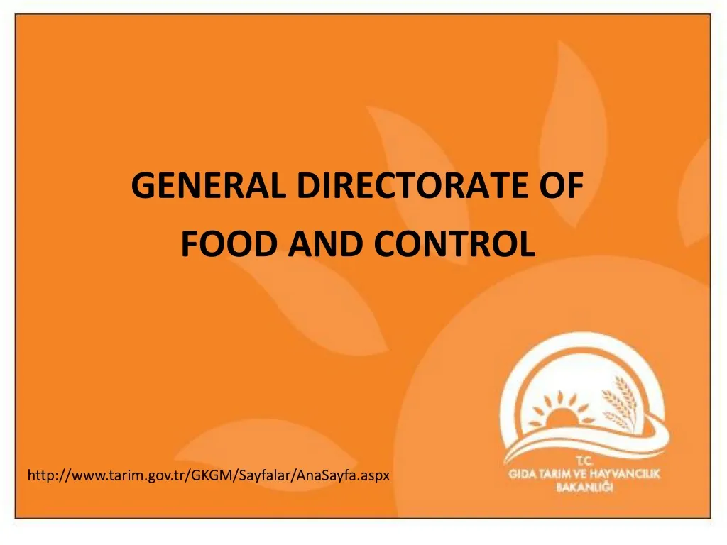 general directorate of food and control