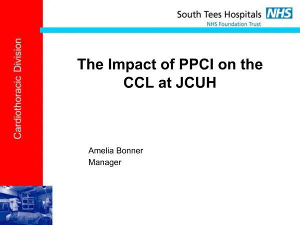 The Impact of PPCI on the CCL at JCUH