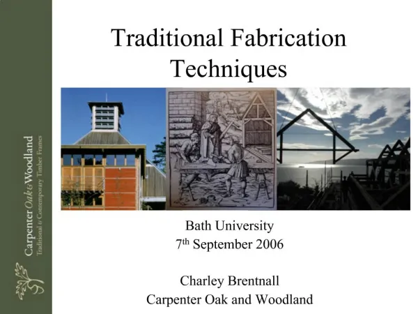 Traditional Fabrication Techniques