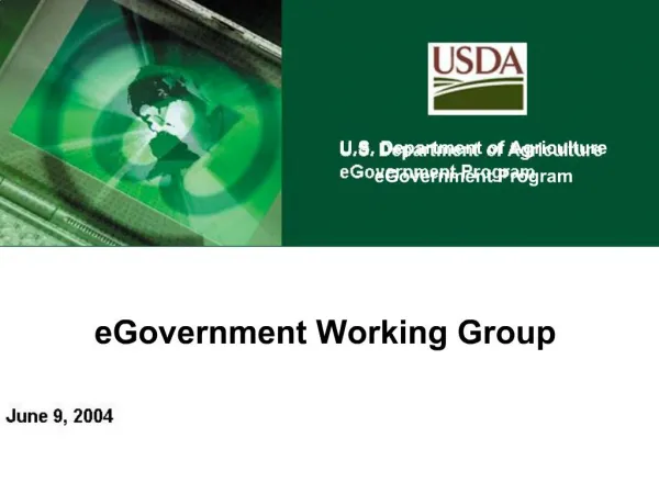 EGovernment Working Group