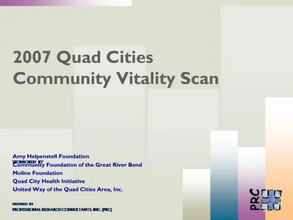 2007 Quad Cities Community Vitality Scan