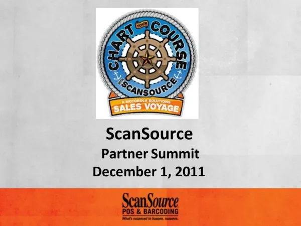 ScanSource Partner Summit December 1, 2011