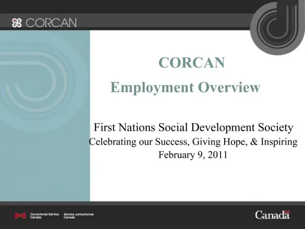 CORCAN Employment Overview