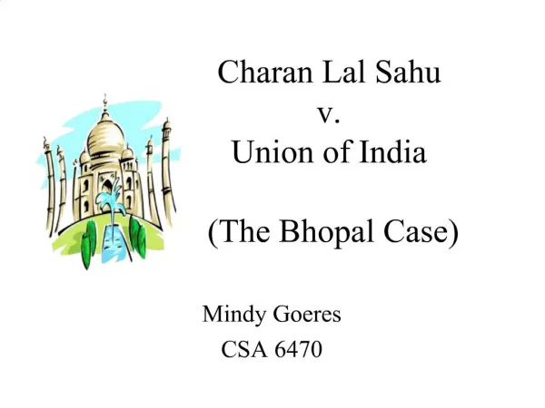 Charan Lal Sahu v. Union of India The Bhopal Case
