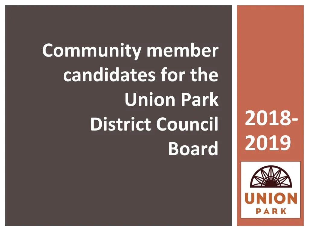 community member candidates for the union park district council board
