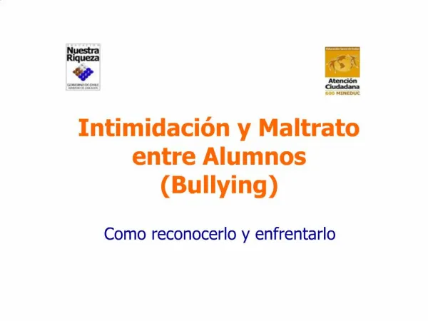 Intimidaci n y Maltrato entre Alumnos Bullying