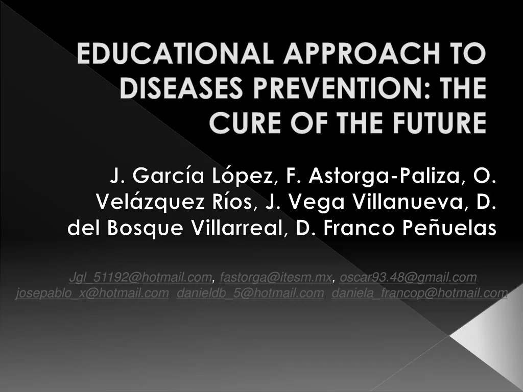 educational approach to diseases prevention the cure of the future