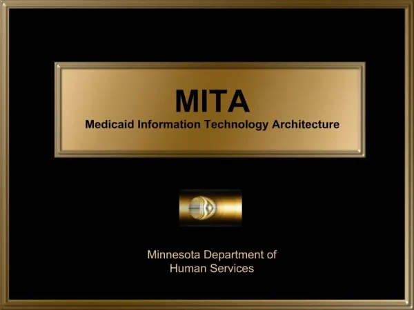 MITA Medicaid Information Technology Architecture