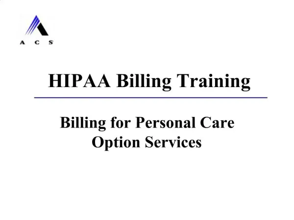 HIPAA Billing Training