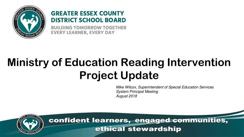 ministry of education reading intervention