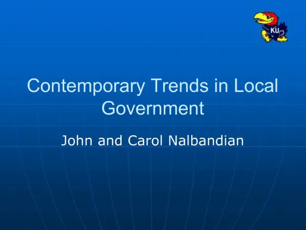 Contemporary Trends in Local Government
