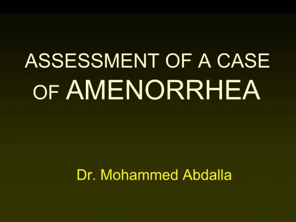 Dr. Mohammed Abdalla