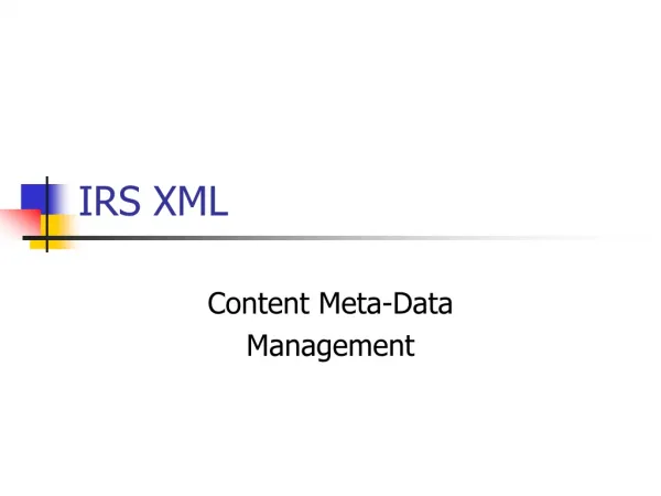 IRS XML