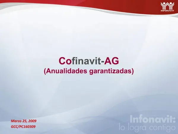 Cofinavit-AG Anualidades garantizadas