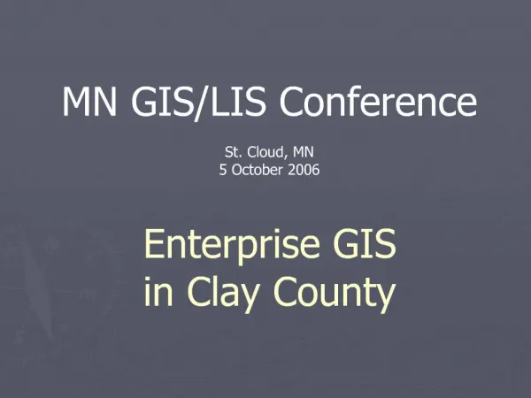 Enterprise GIS in Clay County
