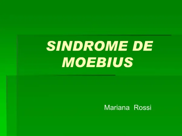 SINDROME DE MOEBIUS