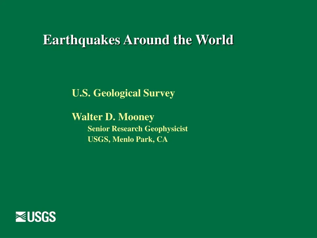 earthquakes around the world