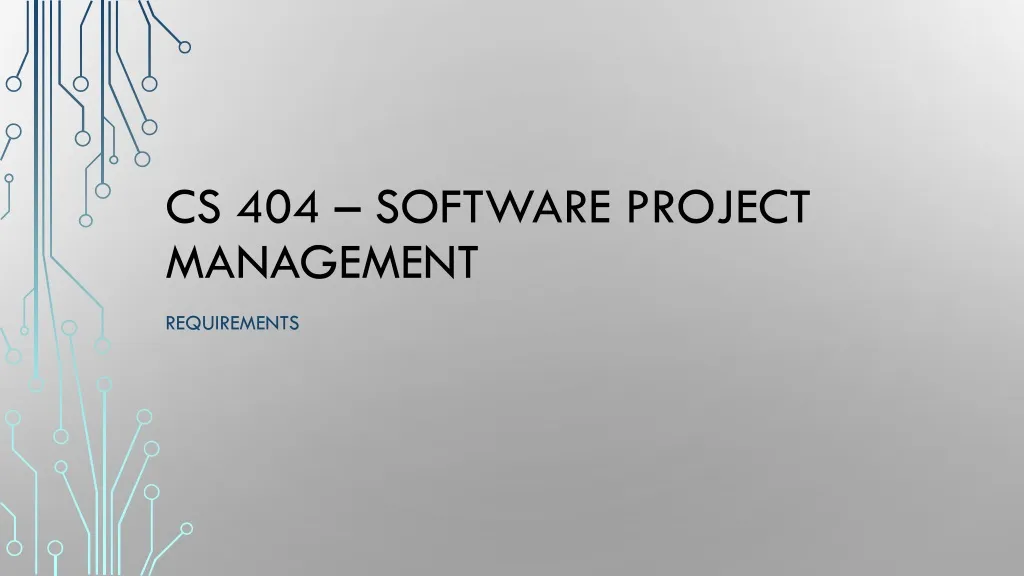 cs 404 software project management