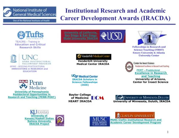 Institutional Research and Academic Career Development Awards IRACDA