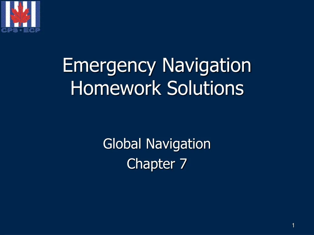emergency navigation homework solutions