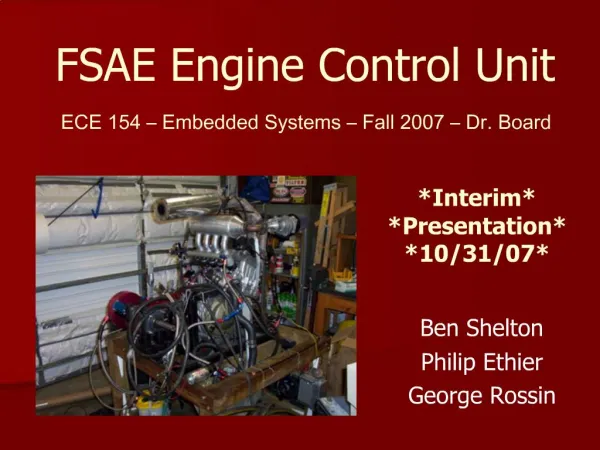 FSAE Engine Control Unit