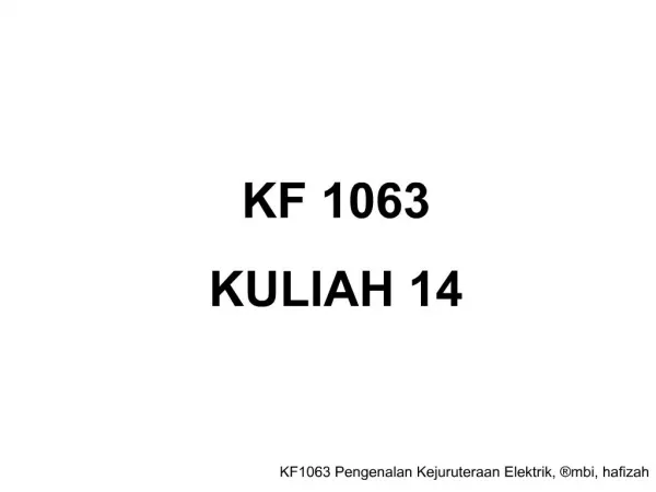 KF 1063 KULIAH 14
