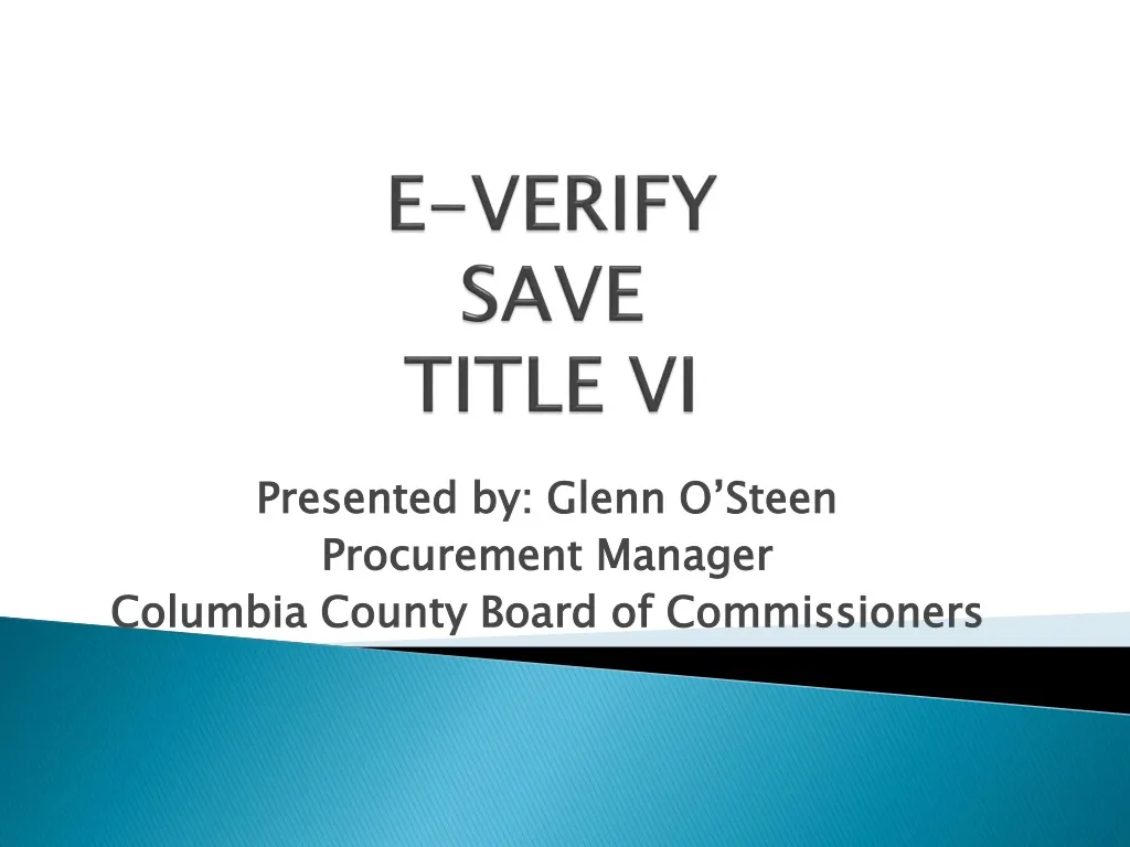 e verify save title vi