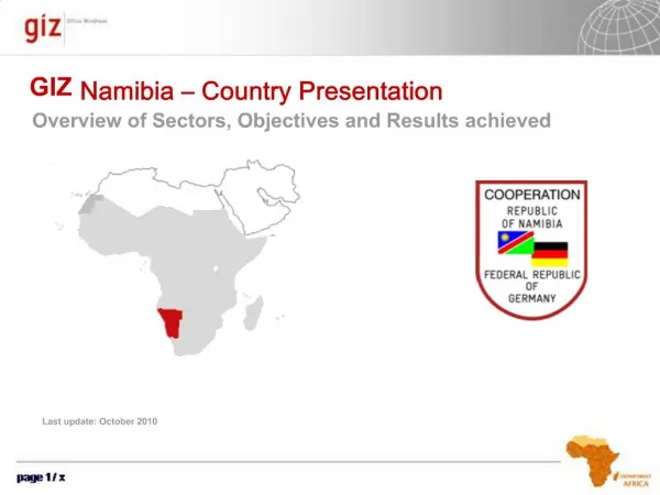 GIZ Namibia Country Presentation