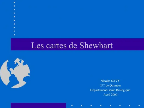 Les cartes de Shewhart
