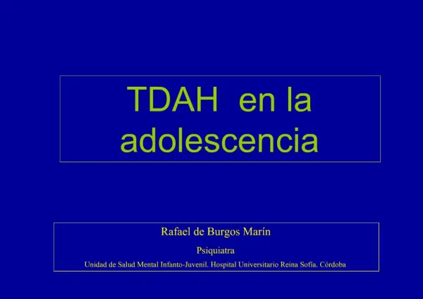 TDAH en la adolescencia