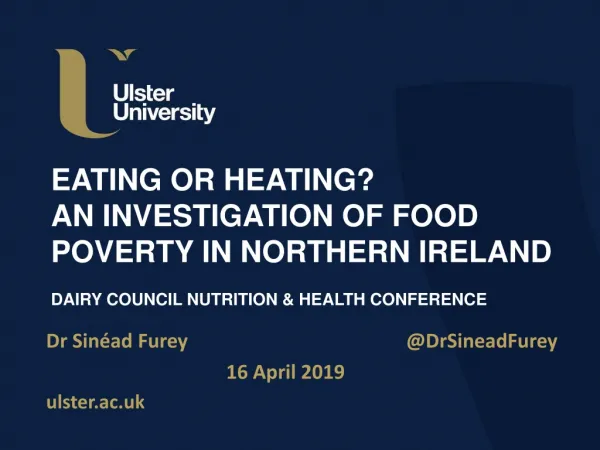 Dr Sinéad Furey			 	@ DrSineadFurey 			16 April 2019