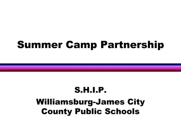 Summer Camp Partnership
