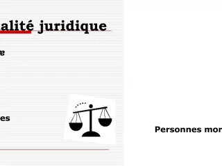 La personnalit juridique - slide 1