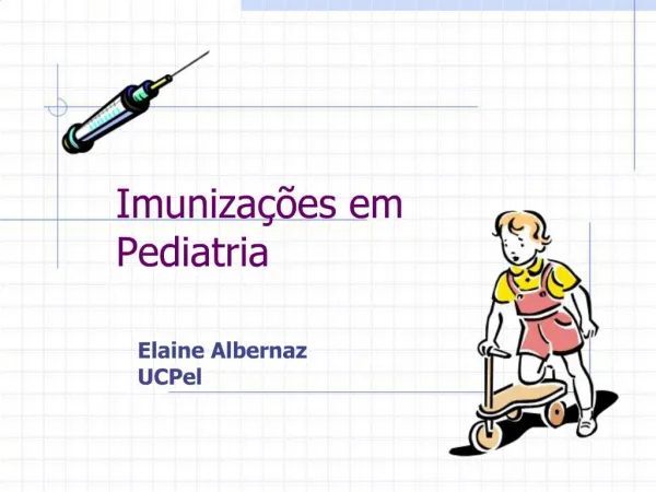 Imuniza es em Pediatria