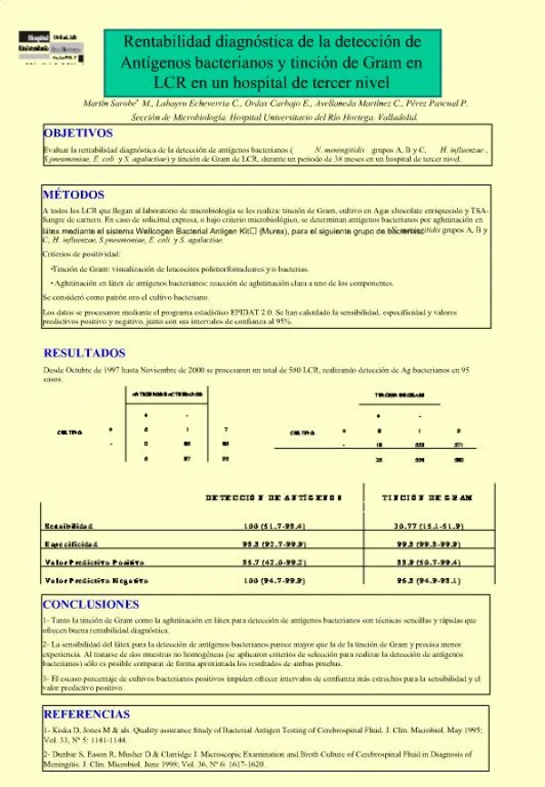 Mart n Sarobe M., Labayru Echeverria C., Ordax Carbajo E., Avellaneda Mart nez C., P rez Pascual P. Secci n de Microbiol