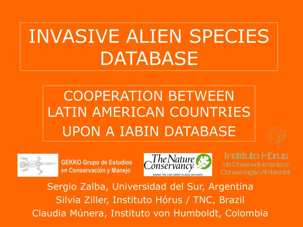invasive alien species database