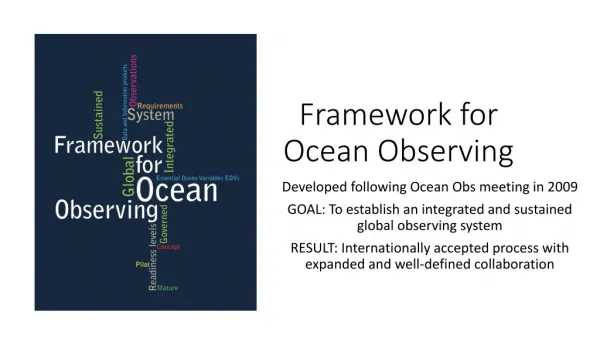 Framework for Ocean Observing
